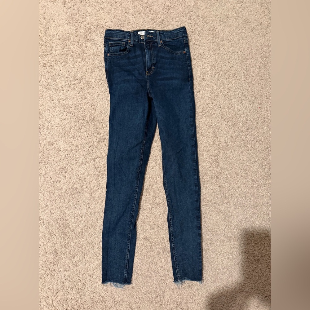 Topshop Deep Indigo Skinny Jeans